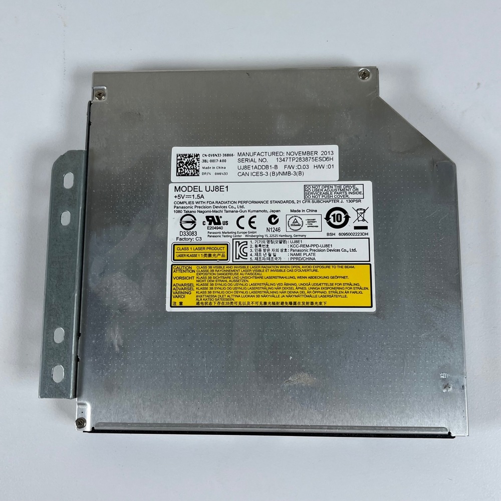 Panasonic UJ8E1 Internal DVD RW CD Writer‎ SATA Laptop Optical Drive 0V6N3J